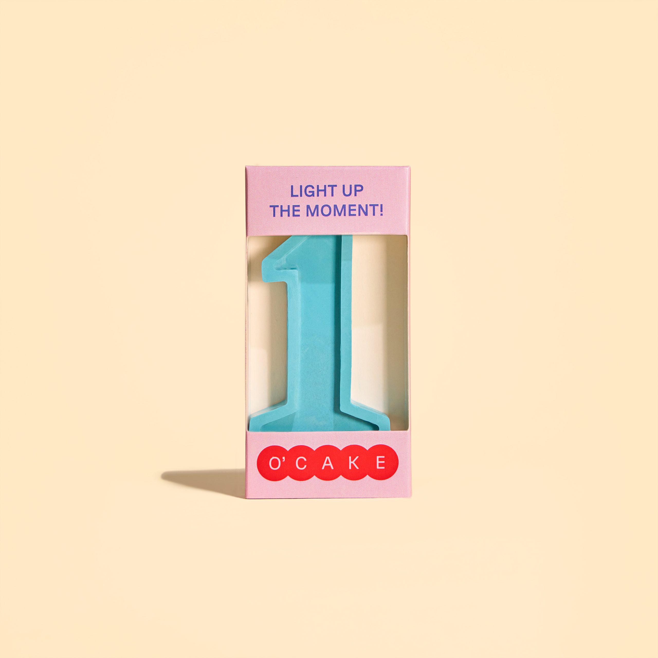 Blue number 1 candle