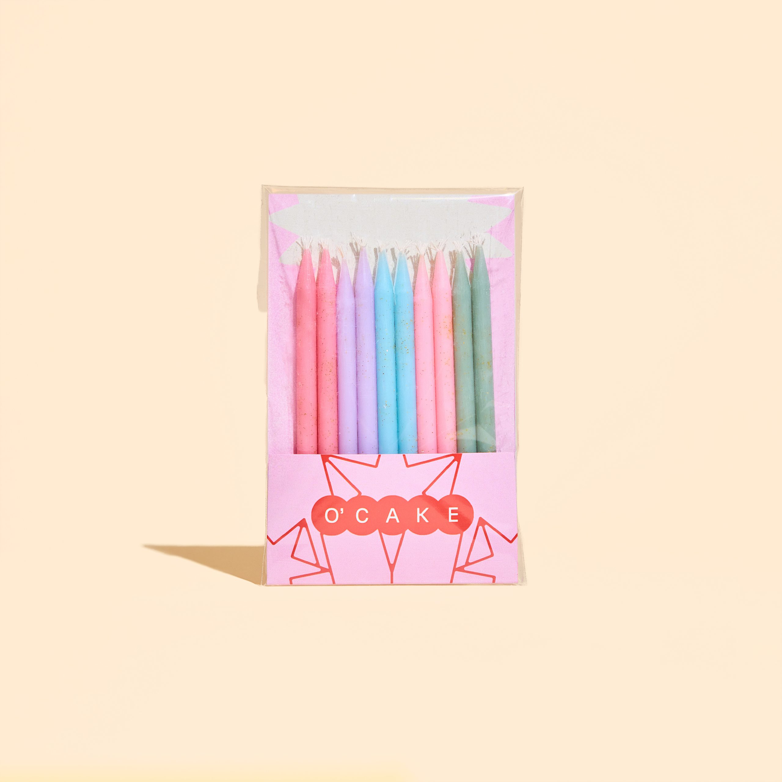 Набір із 10 кольорових свічок