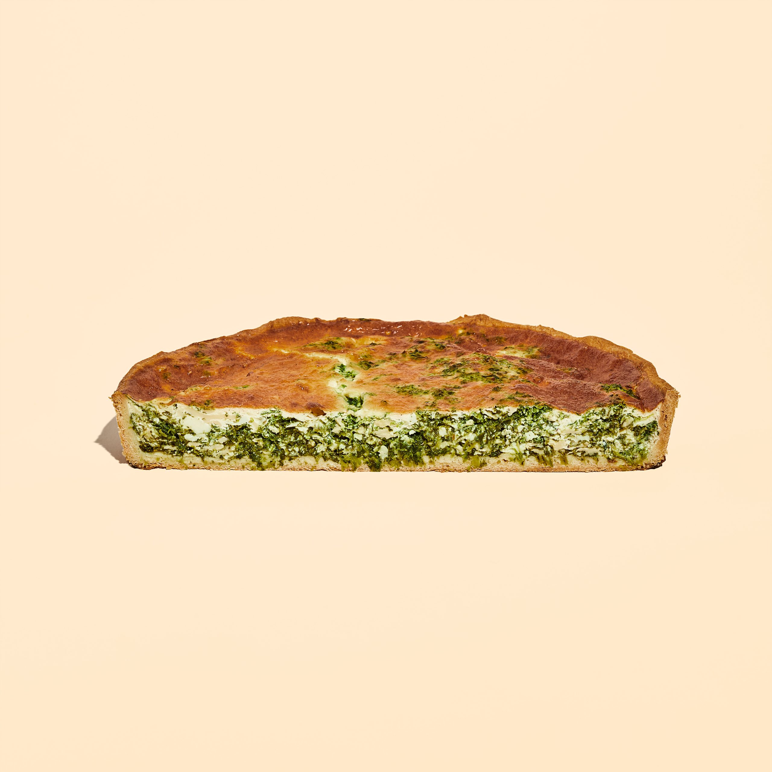 Кіш з сиром і шпинатом